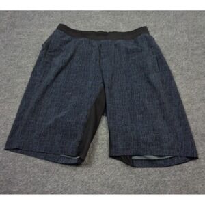 Lululemon T.H.E. Shorts Mens M Blue Geometric Linerless Athletic Workout